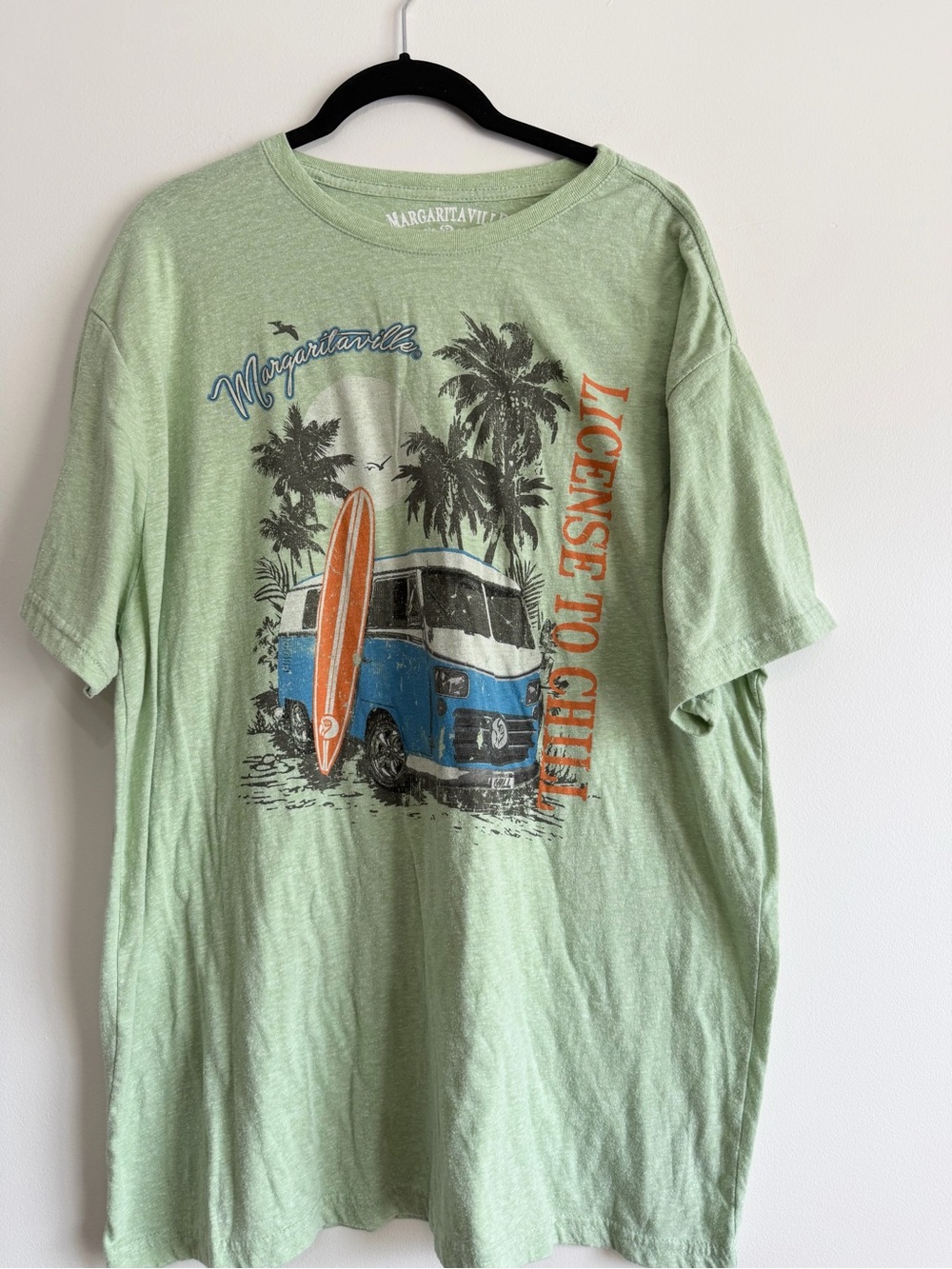 Margaritaville 'License to Chill' Surf Van Graphic Tee - Light Green XL
